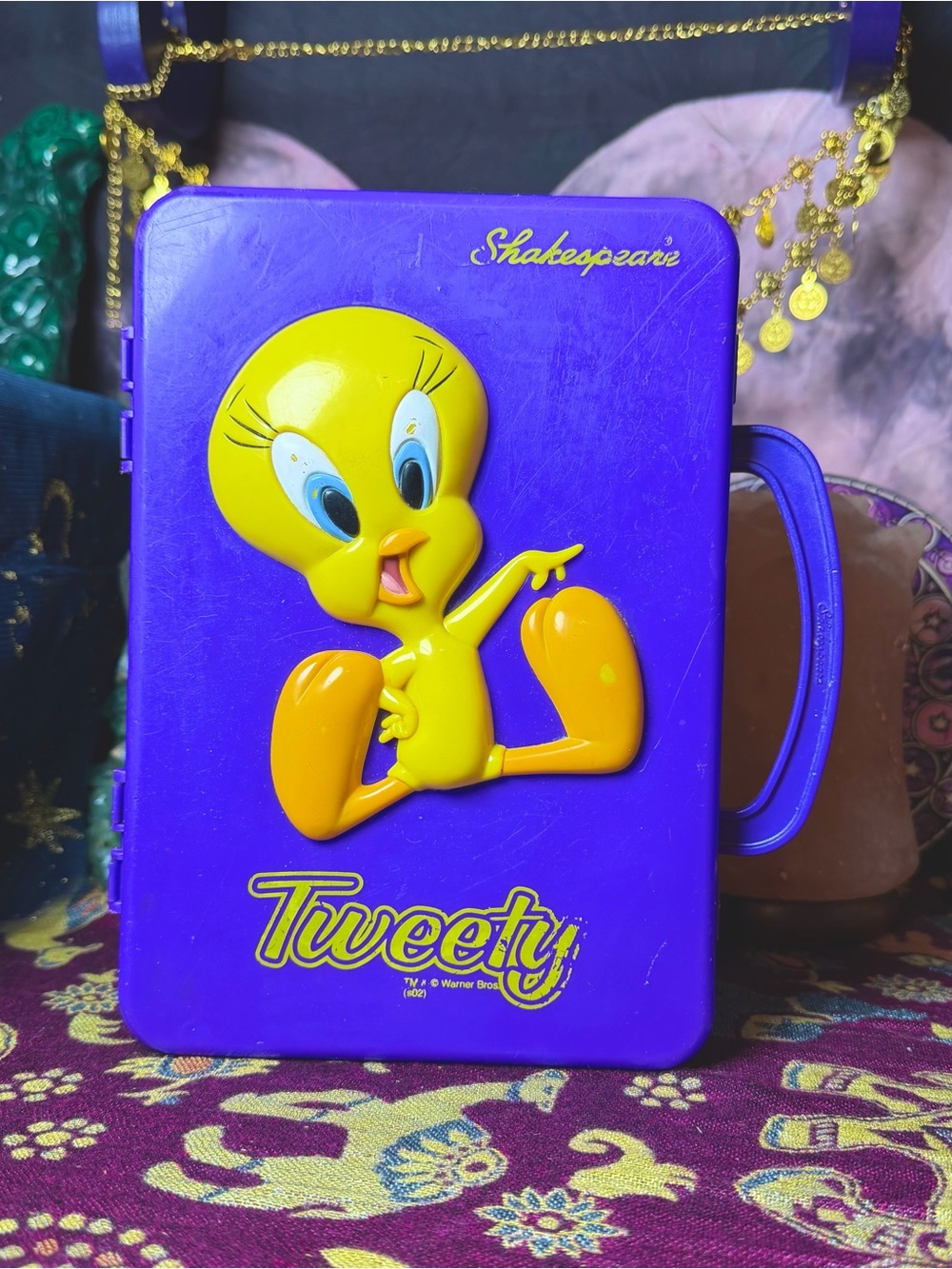 Tweety Bird Retro Vintage Shakespeare Lunch Box Plastic Container Pencil Box